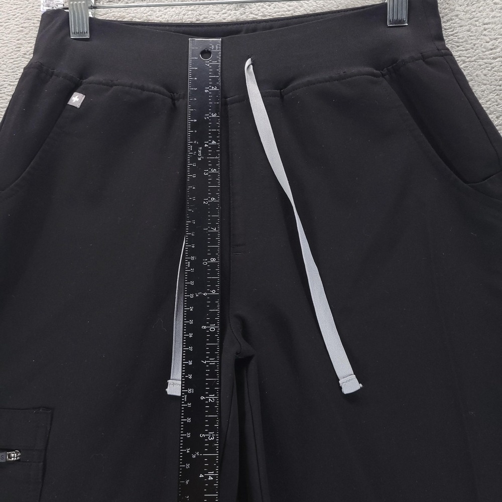 FIGS Pants Womens S Black Technical Collection Jogger Scrub Elastic Waist Cuffed - Picture 7 of 10